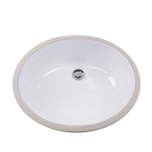 Nantucket Sinks Great Point 13.75'' White Glaze Vitreous China Oval